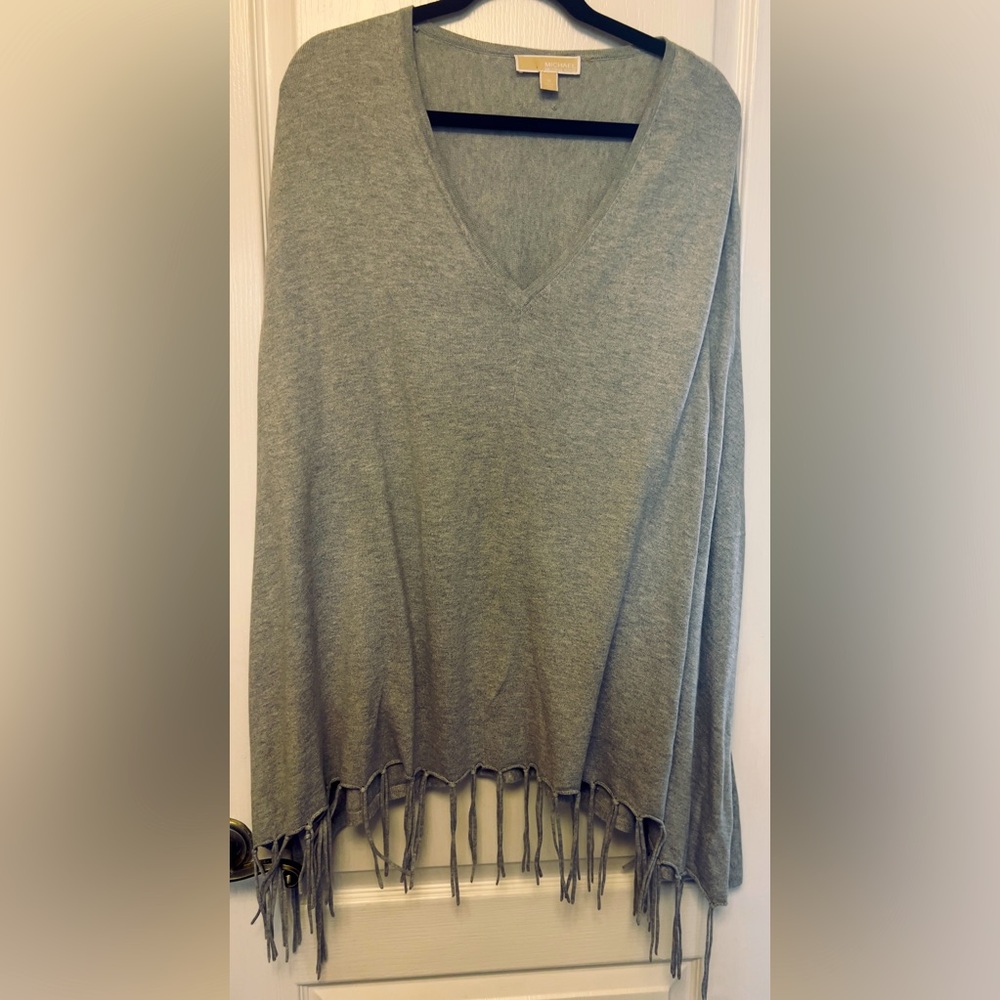Michael Kors Fringe poncho top, size 1x